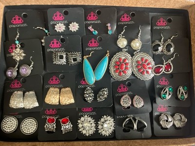 20 Pairs Pierced NWT Paparazzi Earrings Jewelry Silver/ Gold Tones