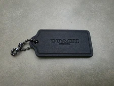 Coach Logo New York Hang Tag Charm Purse Smooth Leather 2'' x 1"