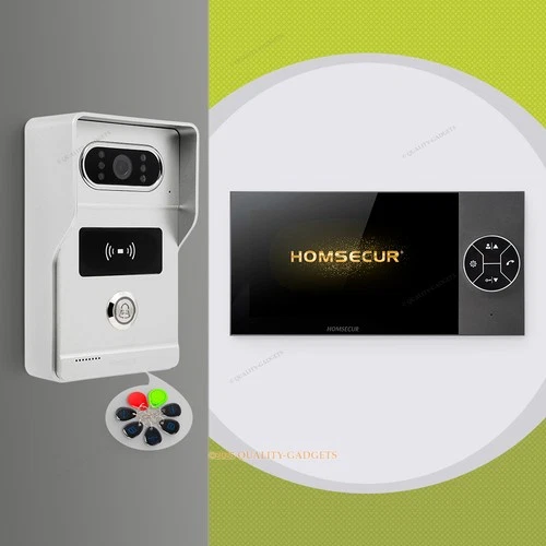HOMSECUR 7" Video Door Phone Call Intercom RFID Keyfobs Night Vision Door Unlock