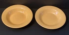 Vintage 1950 HLC Fiesta Ware  8 1/2" Yellow Round Rimmed 2 Bowls Original Owner!