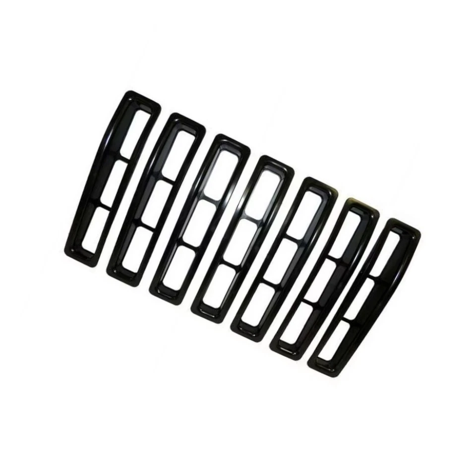 For Jeep Wrangler 1997-2006 Grille Insert Set Front | Black | Plastic | TJ Model Foto 2 de 4