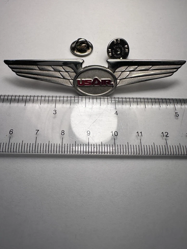 Vintage USAir Airlines pilot Wings Pin US AIRWAYS Foto 3 de 4