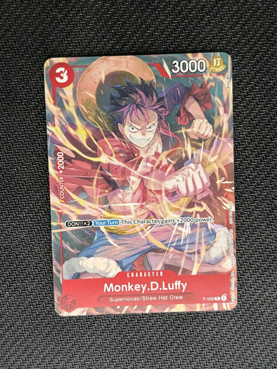 Monkey.D.Luffy-P-006 P-006 One Piece Promotion Cards for sale | eBay