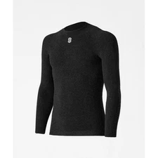 Silverskin Bicycle Stay Warm Long Sleeve Crew Neck Thermal Jersey Black