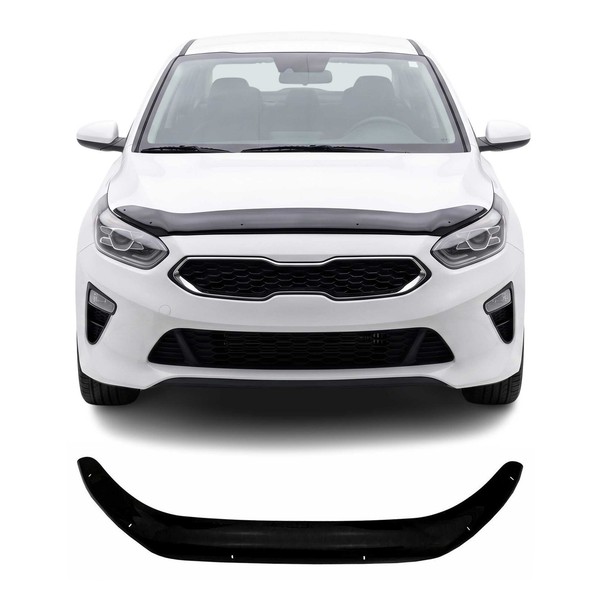 Motorhaube Deflektor Insekten Steinschlagschutz FüR Kia Ceed 2018-2021 Dunkel-image