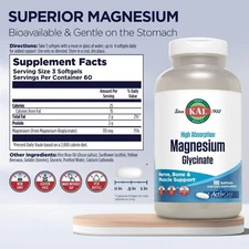 KAL Magnesium Glycinate ActivGels, Softgel 180 Count