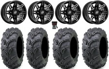 Sedona Rukus 14" Black Wheels 30" Zilla Tires Textron Wildcat XX