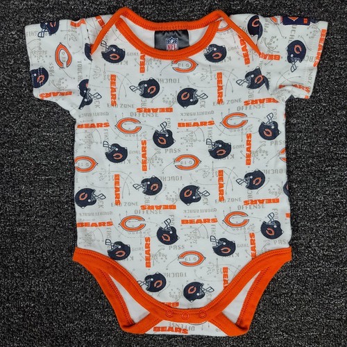 Chicago Bears Einteiler Baby Jungen 3/6 Monate weiß geometrisch Unisex NFL Football