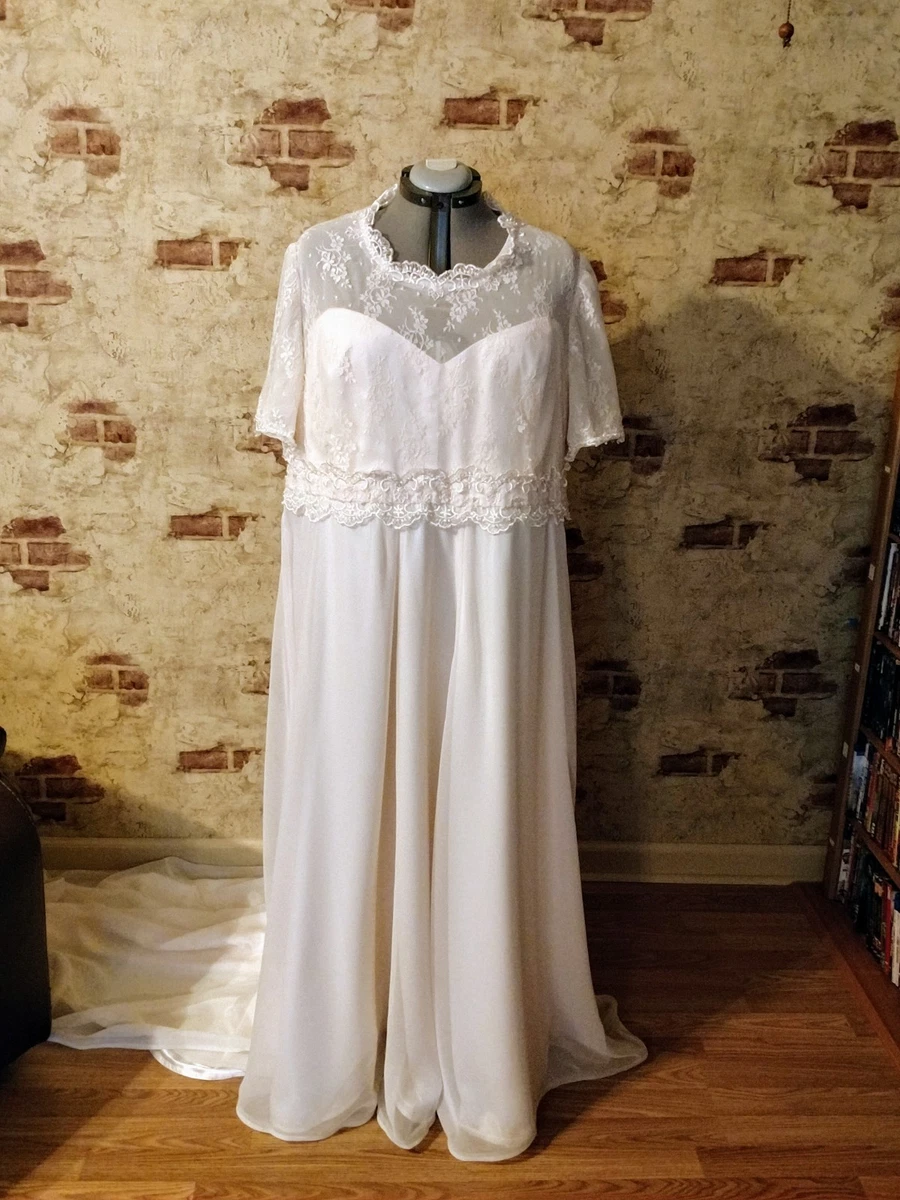A-Line Short Sleeve Empire Waist Wedding Dresses for sale | eBay