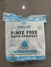 Scrubzz Disposable No Rinse Bathing Wipes - 25 Pack - All-In-1 Single Use Shower