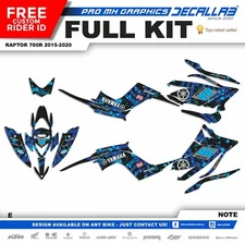 YAMAHA Raptor YFZ 700R 2015-2020 QUAD Graphic Stickers WHITE CHROME HOLOGRAPIC