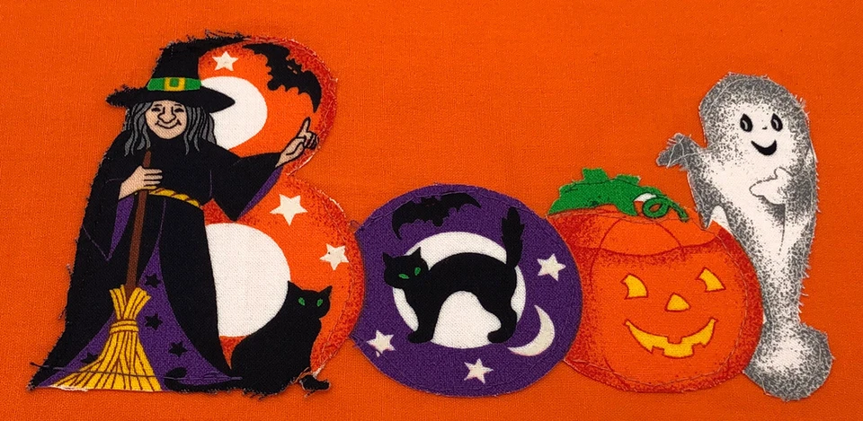 Trick Or Treat Candy Bag Glow in Dark Fun Spooky Words / Orange BOO Witch Ghost - Image 4 of 4