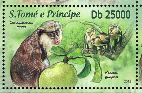 Mona Monkeys Stamp Bundle Cercopithecus Mona Carica Papaya S/S MNH #5136-5139 - Picture 12 of 13
