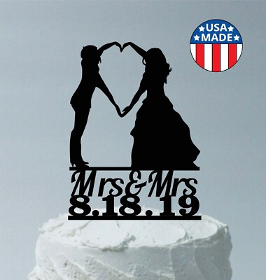 Personalized Lesbian Wedding Cake Topper Bride Bride Lgbtq Same