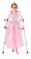 Girls Adaptive PRINCESS Halloween Costume Size Med 8/10 Gown Dress Open Back NWT