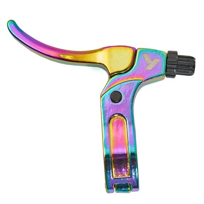 BMX Bremshebel LINKS KHE Radius Alu Klappscharnier 2-Finger Oil Slick Jet Fuel