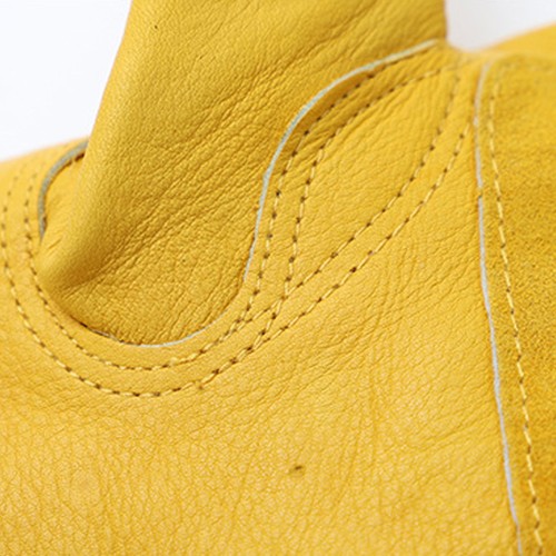 1 Pair Barbecue Glove Delicate Stitching Comfortable Work Cowhide Heat Resistant - Picture 5 of 10