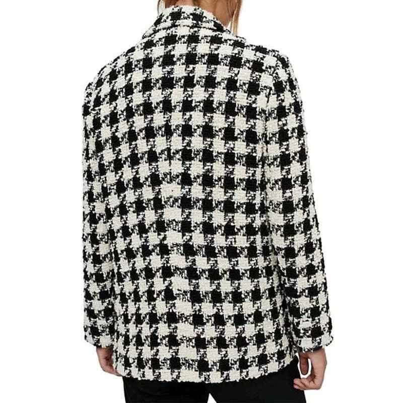 Maje Checkered Bouclé Double-Breasted Blazer Size 34/ XS NWT - Изображение 4 из 4