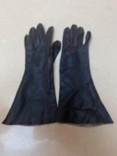 Vintage BACCO kid leather Navy Gloves Made in USA 6 3/4