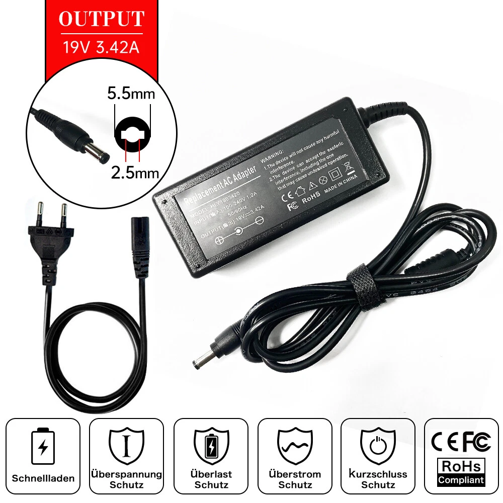 vhbw Fuente alimentación Compatible con HP Compaq 6720s Notebook, 50 W