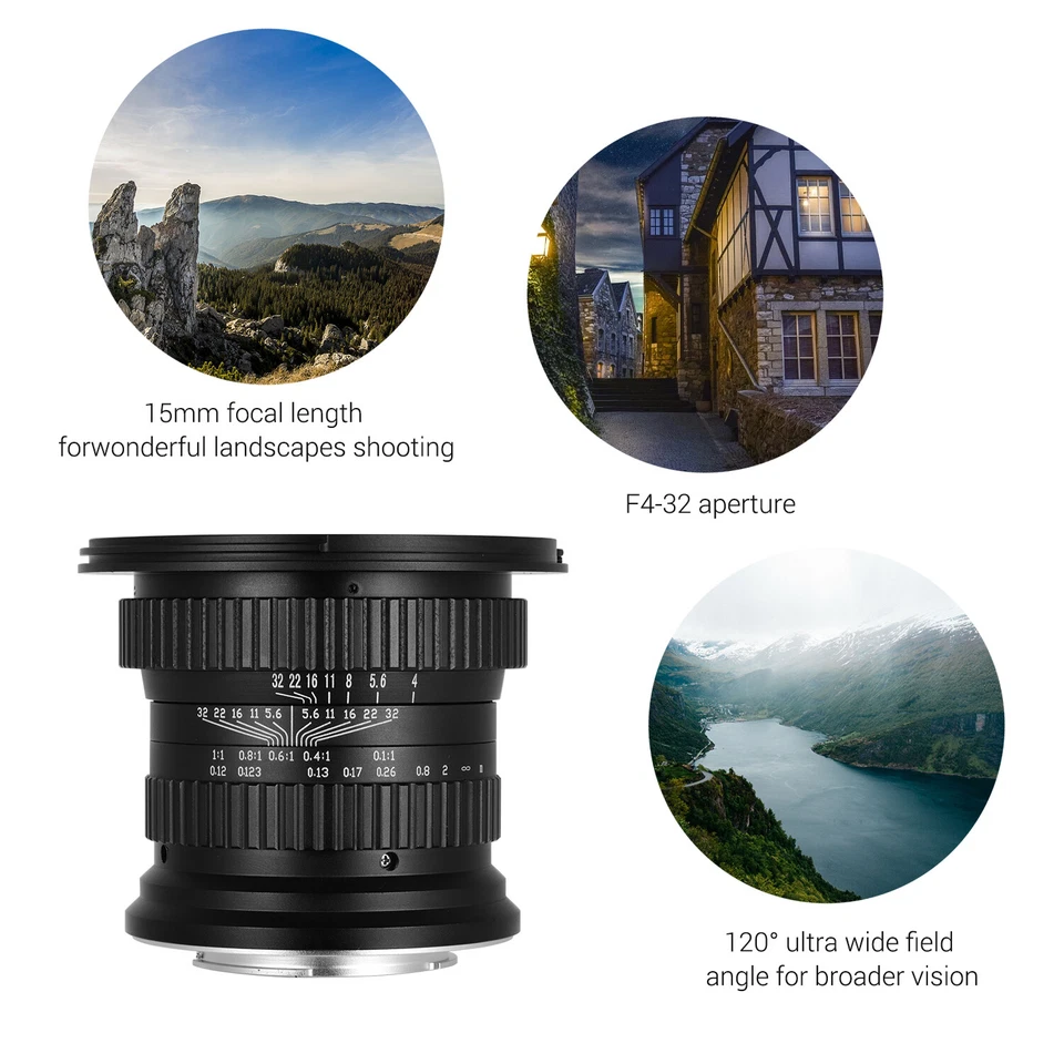 15mm f4.0 Macro Lens 120° Wide Angle for Full Frame/APS-C Compatible with Nikon - Image 3 of 4