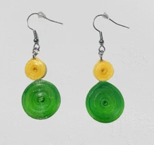 Handcrafted Gems: Handmade Paper Jewelry Quilling Drop Earrings