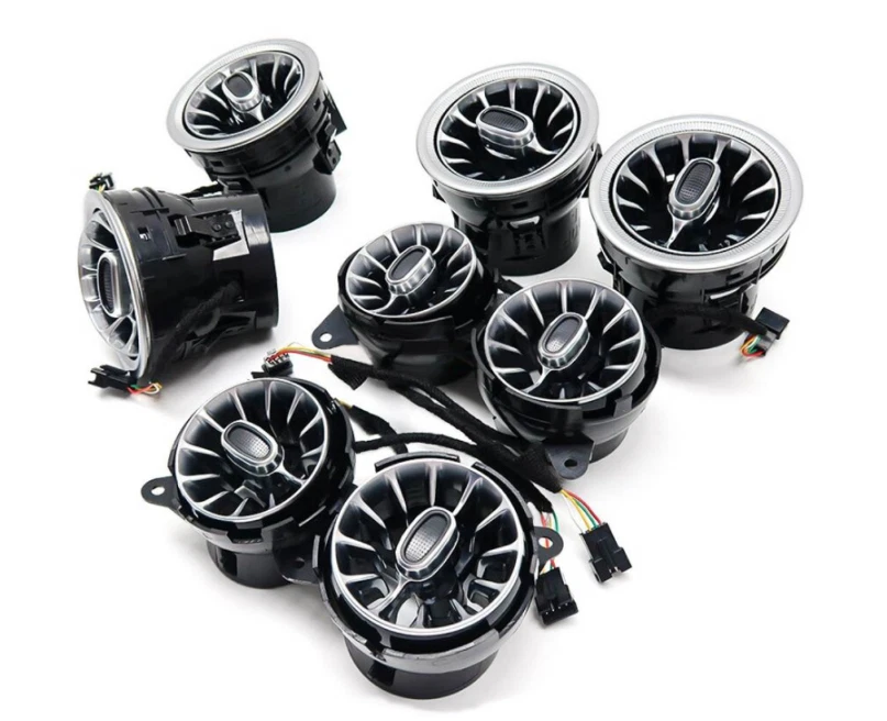 Salida de luz ambiental interior 64 colores ventilación aire para Mercedes-Benz Clase S W222 Foto 2 de 4