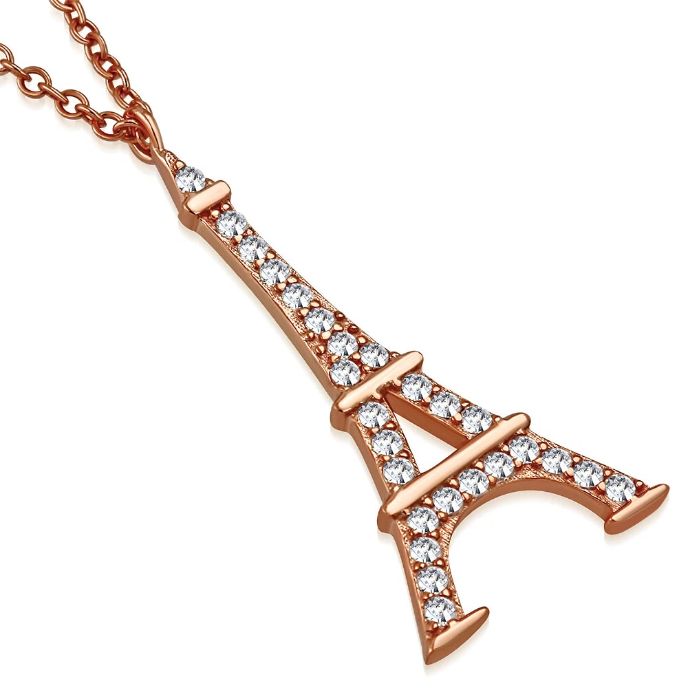 Eiffel tower outlet necklace rose gold