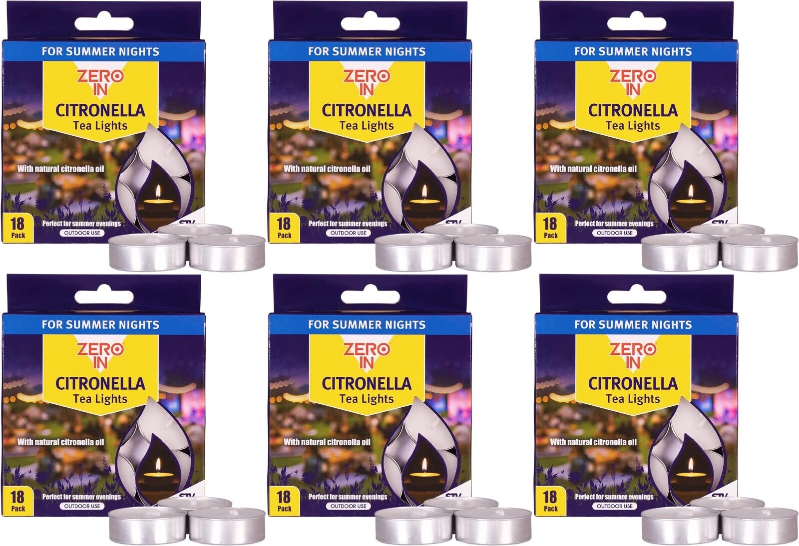 108x Zero In Citronella Garden Patio BBQ Party Picnic Repel Tea Lights Candle