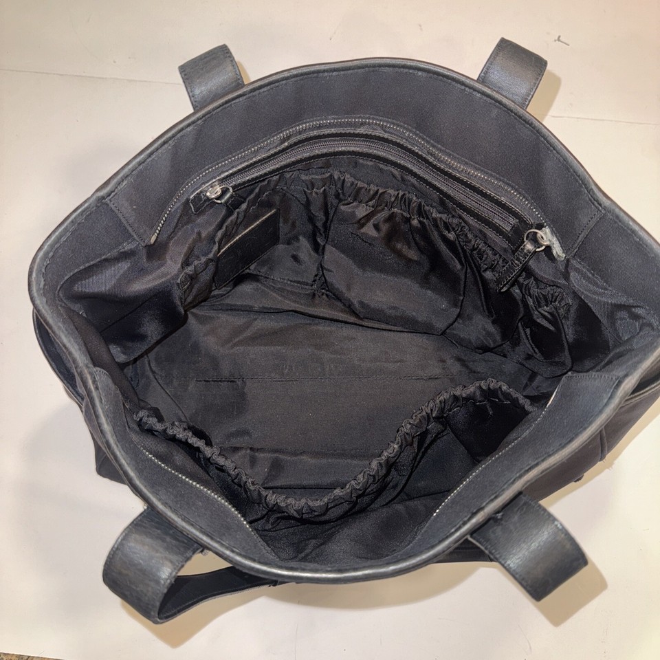 Coach Hamptons 5975 black Canvas Large Shoulder Tote Bag Baby Diaper