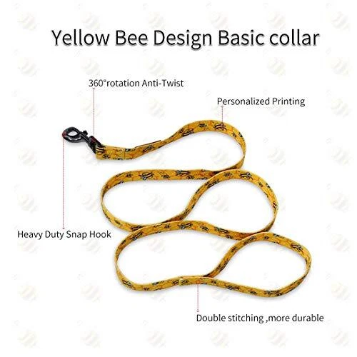 Dog Harness Collar Leash - No Pull Pet Adjustable Back Clip Yellow Bee S Dog Harness Collar Leash - No Pull Pet Adjustable Back Clip Yellow Bee S