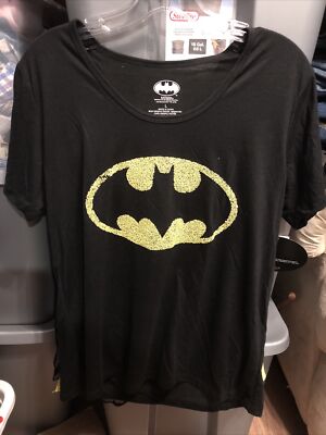 batman dc comics womens shirt size large Logo With Detachable