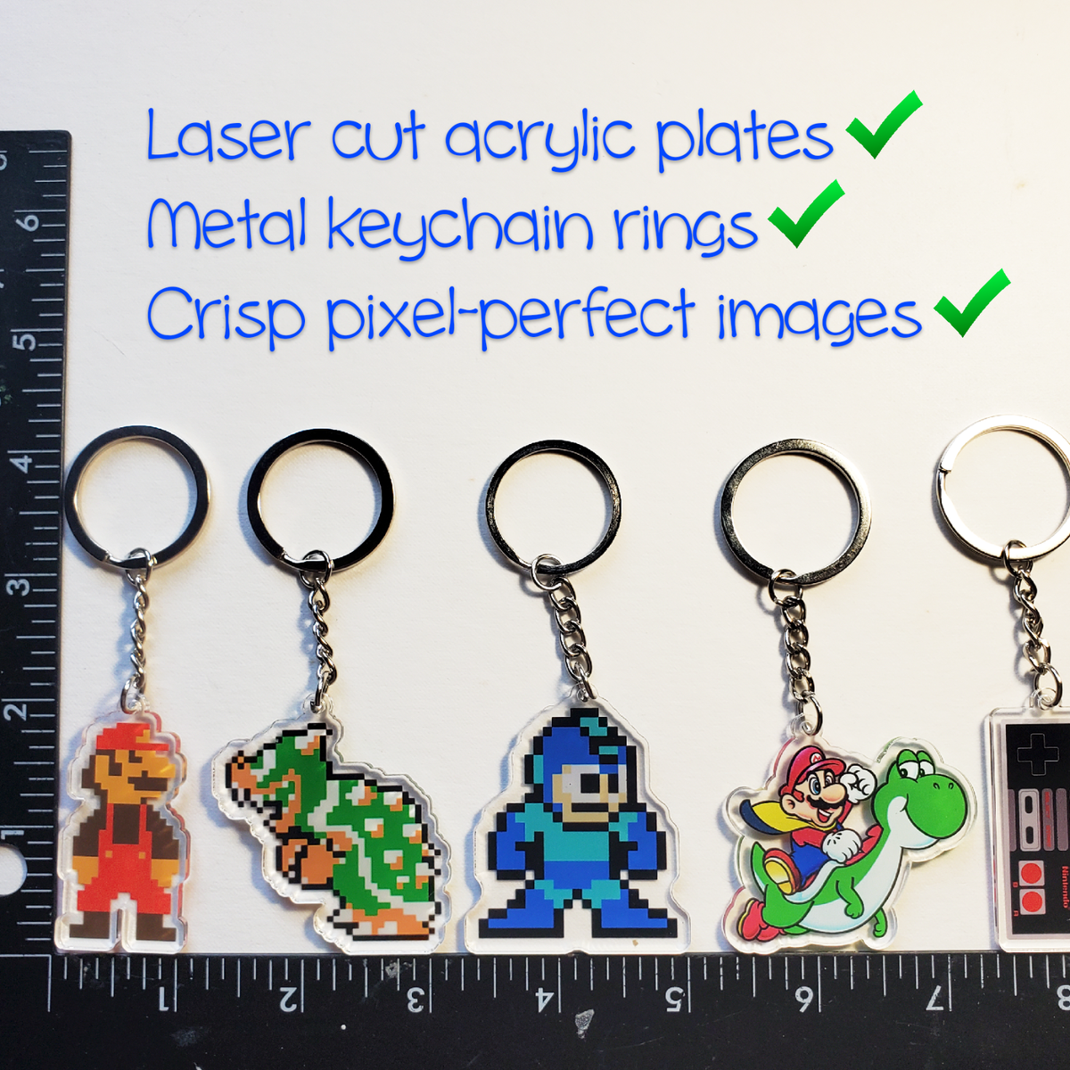 Acrylic Nintendo keychains / Mario Yoshi Link Zelda Tyson Bowser
