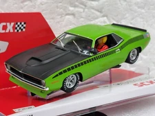 SCX U10445 Trans Am  Sassy Grass Green Cuda 1970 Ltd Ed Serial # 1/32 Slot Car