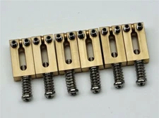 Solid Brass Bridge Saddles For Fender Stratocaster Telecaster 2 1/16" or 2 1/8"