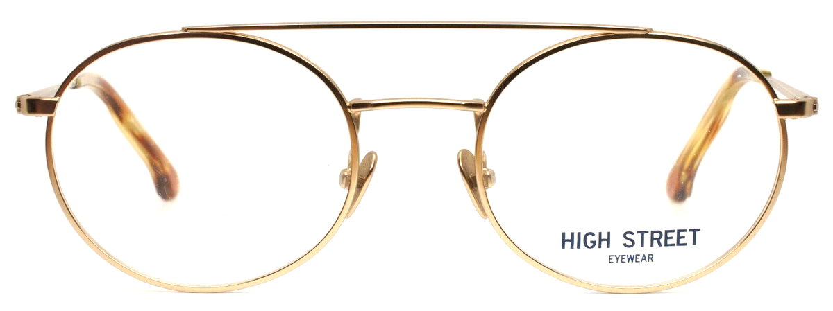 HIGH STREET EYEWEAR York Satin Gold Gold Mens Aviator 