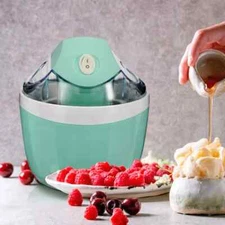 Eternal Living Ice Cream Maker 1 Qt Mint, Frozen Yogurt Slushies Insulated Bowl