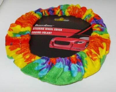 DRIVER'S CHOICE Fabric Plush Steering Wheel Cover MULTI-COLOR NWT | eBay