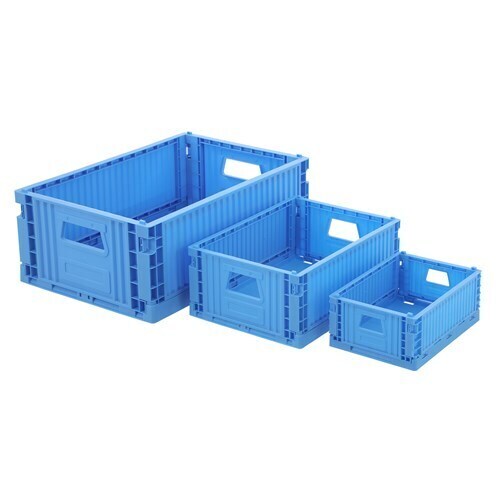 6 x Boxsweden 29x21cm Foldaway Crate Organiser Home Storage Container Assorted - Picture 9 of 9