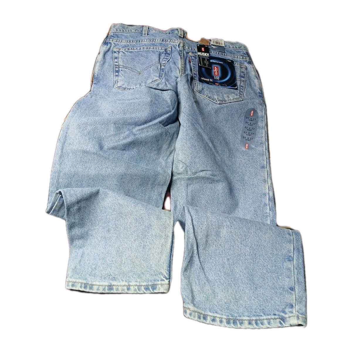 Vintage Levis 550 Jeans Relaxed Fit Husky 32x27 90s Unworn W Tags