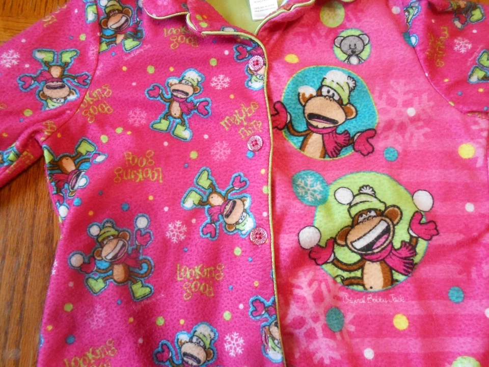 Original BOBBY JACK Girls 2 Pc Flannel Pajama Set Purple Size Large 10/12 - Image 2 of 4