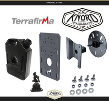 LAND ROVER DEFENDER SPARE WHEEL CARRIER JERRY CAN HOLDER & 3.8L BLACK CAN