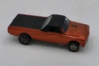 Hot Wheels Redline 1968 Custom Fleetside Orange USA Black Interior