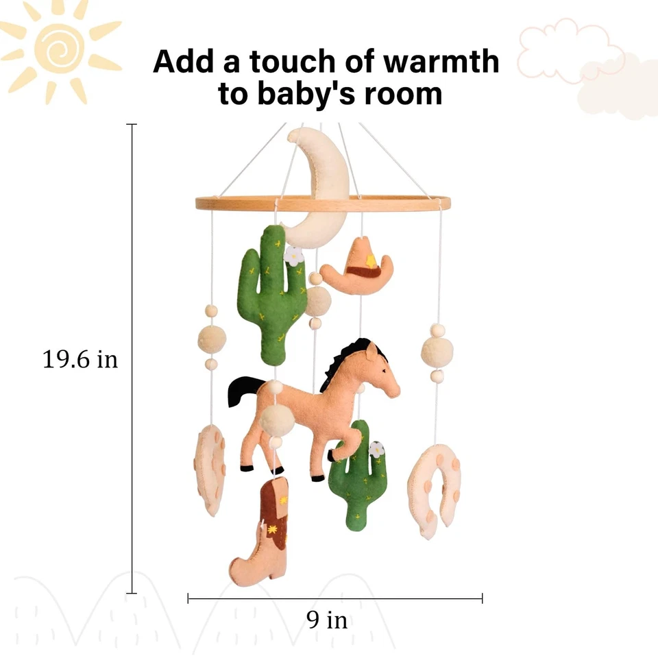 Western Baby Mobile, Cowboy Mobile for Crib, Crib Mobile for Boys, Western Nu... - Image 3 of 4