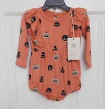 NWT Kyte Baby Long Sleeve Pumpkin Print Bubble Romper sz 12-18 or 18-24 Mos