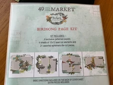 49 and Market Birdsong 12 x 12 Page Kit, Papers, Laser Cut Elements & Ephemera