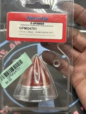 GPMQ4701 Great Planes E-Spinner 1-1/2 Trans Red w/Alum Backplate