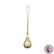 Miffy Lucky Daruma Netsuke Bell Gold