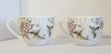 Harvest Green Studio Porcelain Hummingbird Mugs Designe In UK Made In China