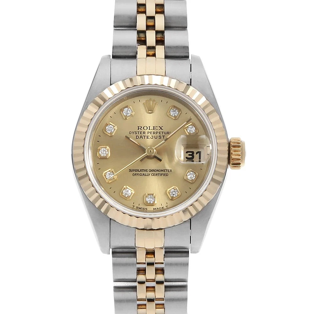 Rolex — ROLEX Datejust 10P Diamond 69173G Champagne W Number second hand Women